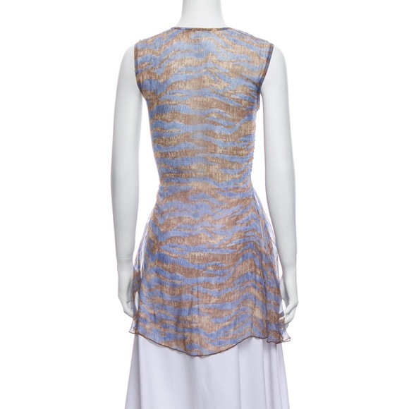 DVF Silk Print Wrap Top - Picture 7 of 7